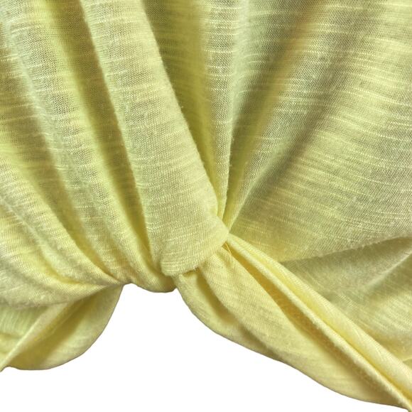 Anthropologie Pure + Good Yellow Twist Knot Front Sz Medium Closet Staple Summer - Picture 4 of 6